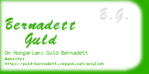 bernadett guld business card